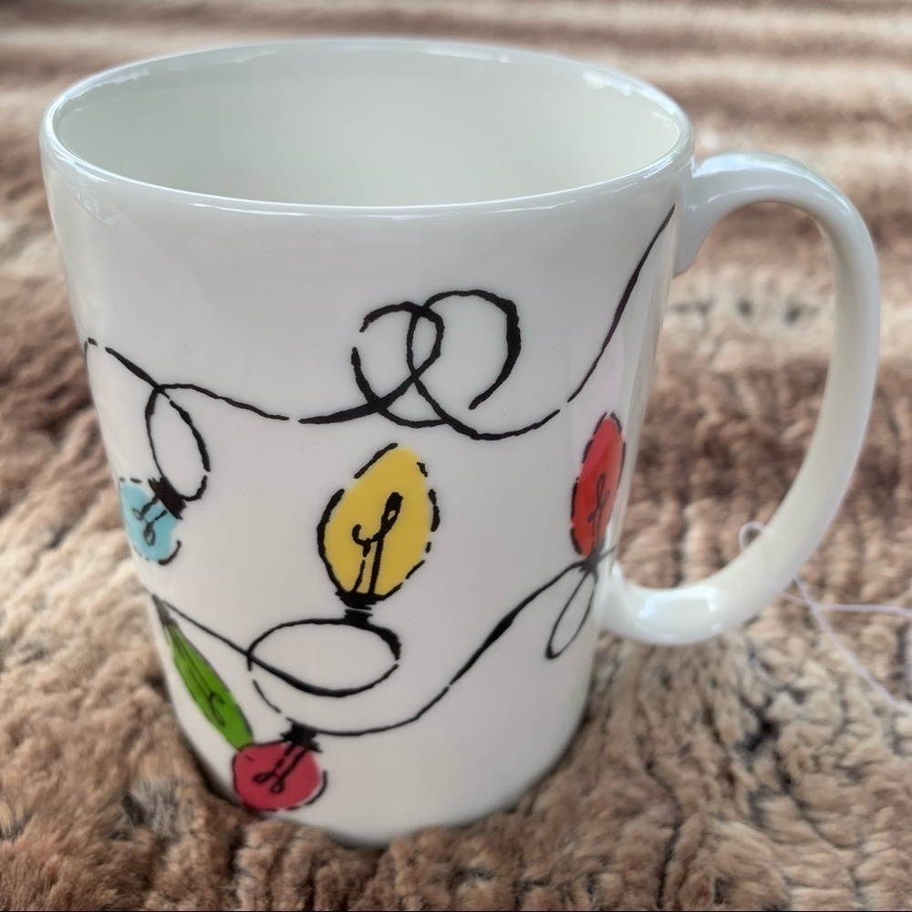 Kate Spade Tangled Lights Christmas Holiday Mug